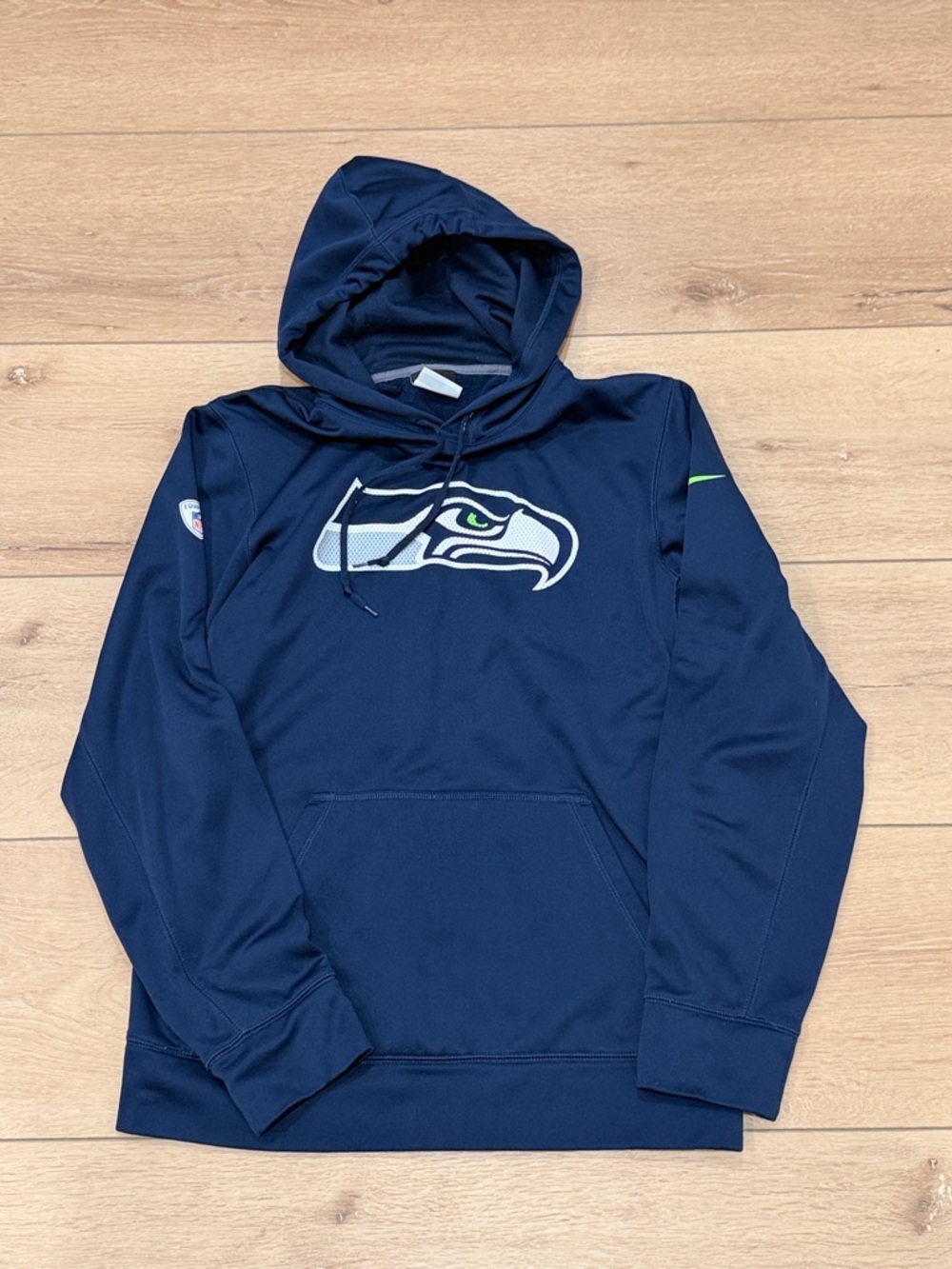 NFL Seattle Seahawks Navy Pullover Hoodie with Team Logo